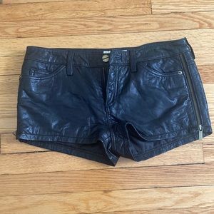 Leather Zip Michael Michael Kors shorts